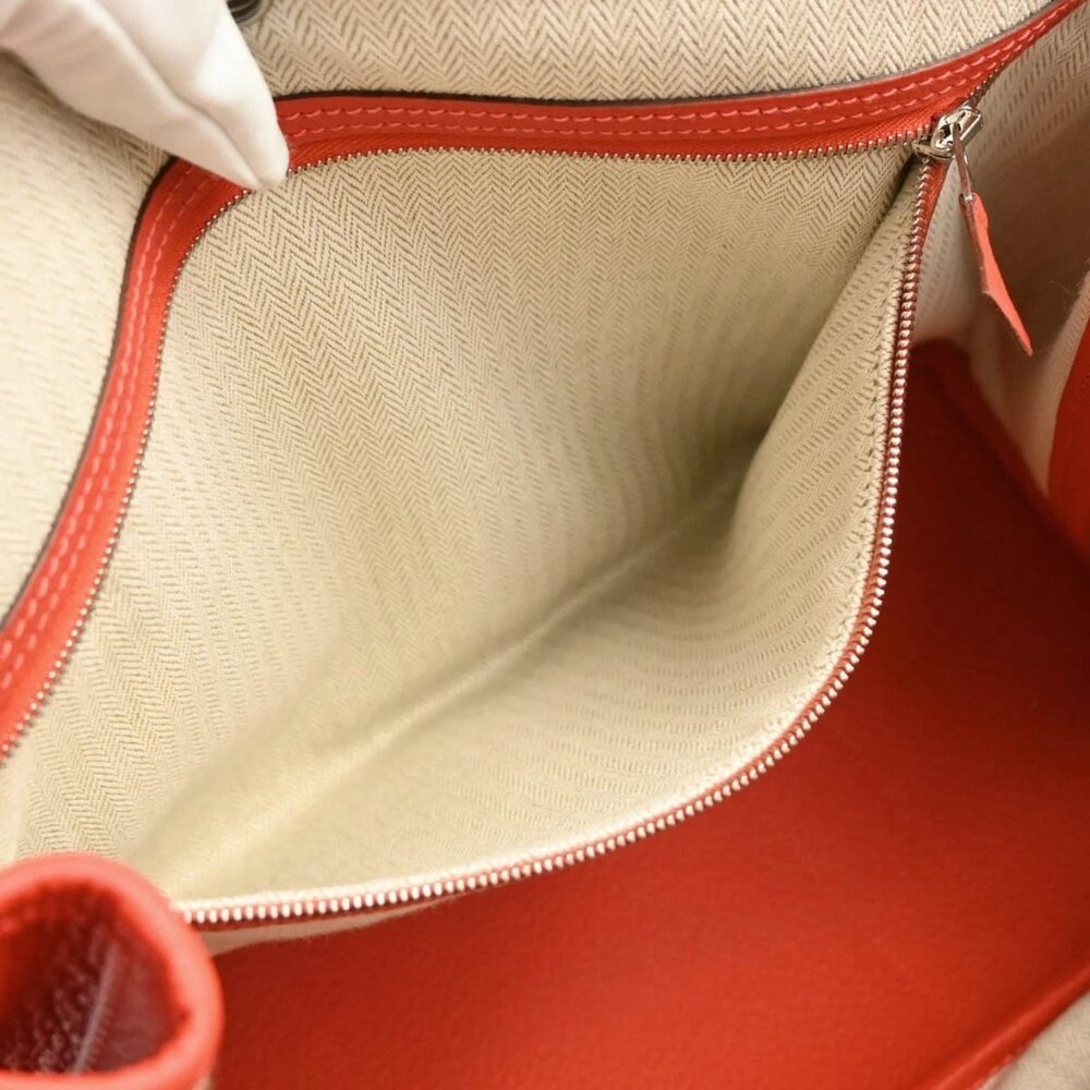 Hermes Rouge Pivoine Country Garden Party 36 PM Tote Bag VP□R 176731 - Picture 9 of 11